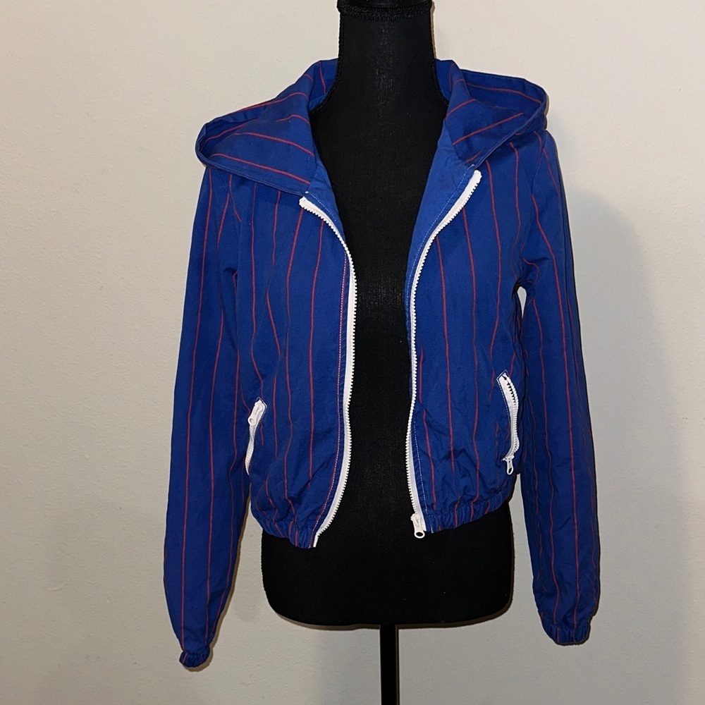 Forever 21 Blue and Red Striped Jacket